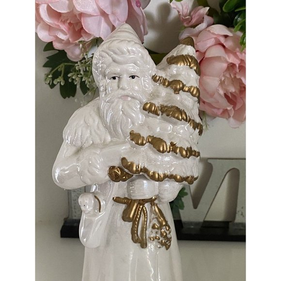 Cracker Barrel Santa Musical‎ Fine Pearlized Porcelain  Figurine O Tannenbaum - Picture 8 of 16